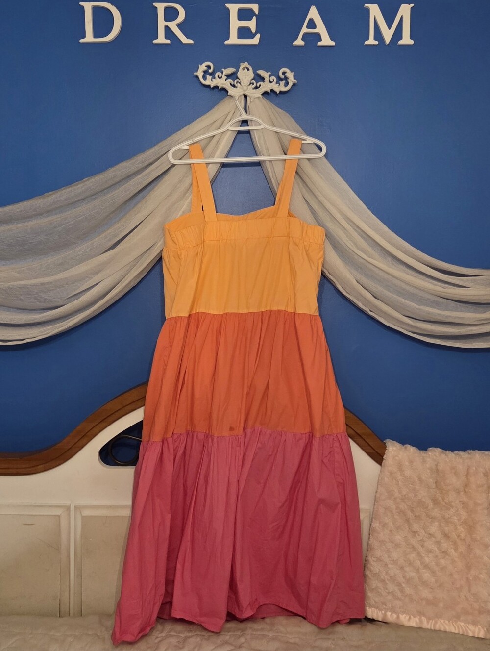 Joe Fresh Tiered Colorblock Maxi Dress (M) - Picture 3 of 5